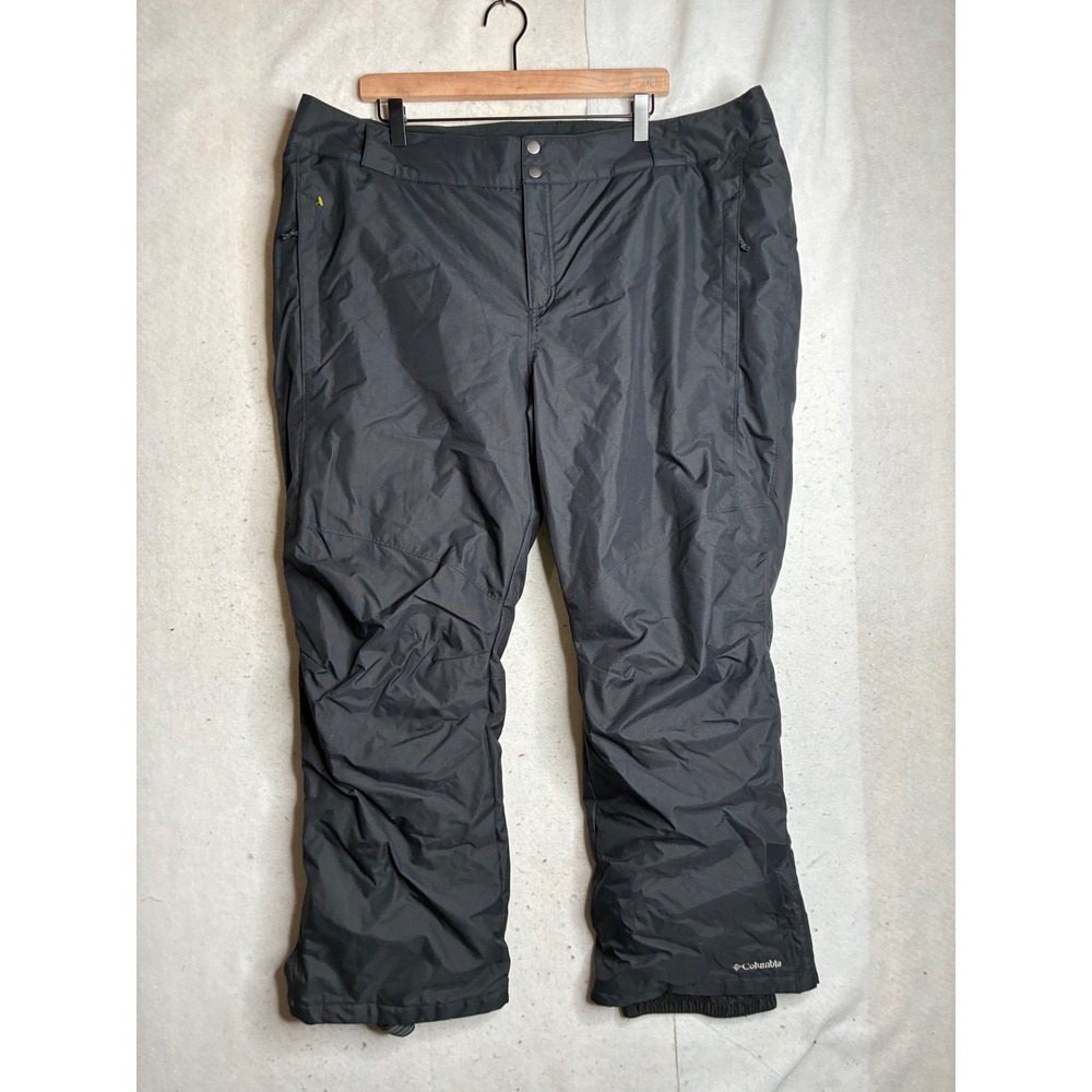 Columbia Mens Black Insulated Snow Pants Plus Size 2X Regular Winter Ski Slopes